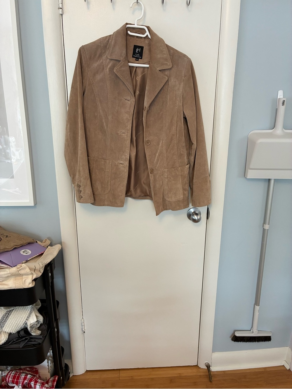Lady Hathaway Tan Suede Blazer Jacket